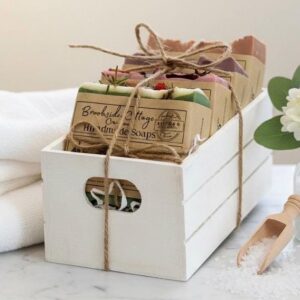 2 Bar Soap Gift Crate: Brookside Cottage Creations, Rustic Wood Crate