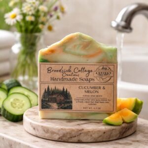 Cucumber and Melon - Handmade  Cold Process Soap Bar | Artisan Maine Made