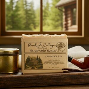 Captains Tin - Handmade Men’s Artisan Cold Process Soap Bar | Tobacco Vanilla Scent
