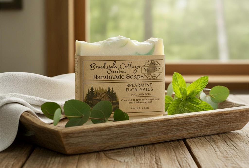 Spearmint Eucalyptus - Handmade Cold Process Soap Bar | Made in Maine