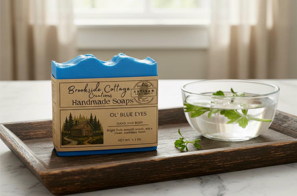 Ol' Blue Eyes - Handmade Cold Process Soap Bar – | Bright Fruit & Spice - Image 2