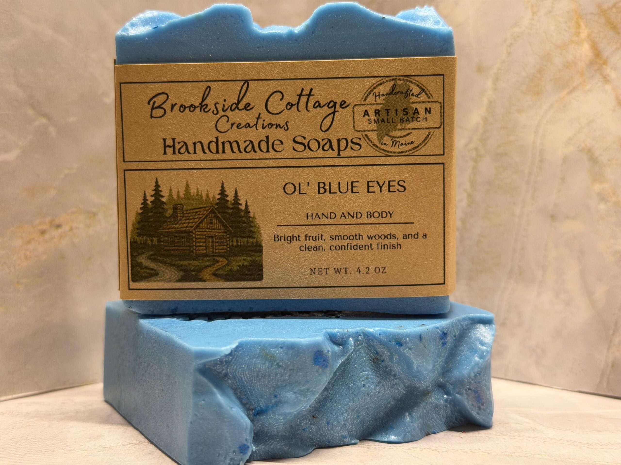 Ol' Blue Eyes - Handmade Cold Process Soap Bar – | Bright Fruit & Spice - Image 3