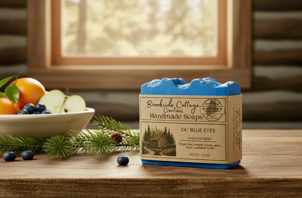 Ol' Blue Eyes - Handmade Cold Process Soap Bar – | Bright Fruit & Spice