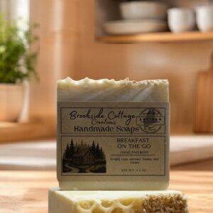 Breakfast on the Go - Handmade oatmeal honey, artisan Maine Made, cold process soap bar