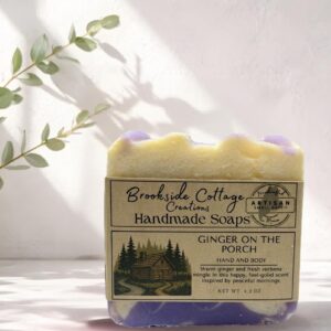 Ginger on the Porch -  Handmade Cold Process Artisan Soap Bar with Verbena, Maine Made
