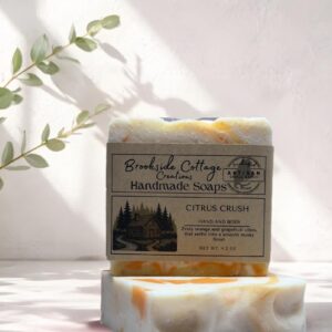 Citrus Crush - Handmade Cold Process Soap Bar | Orange & Lemon Scent Made in Maine