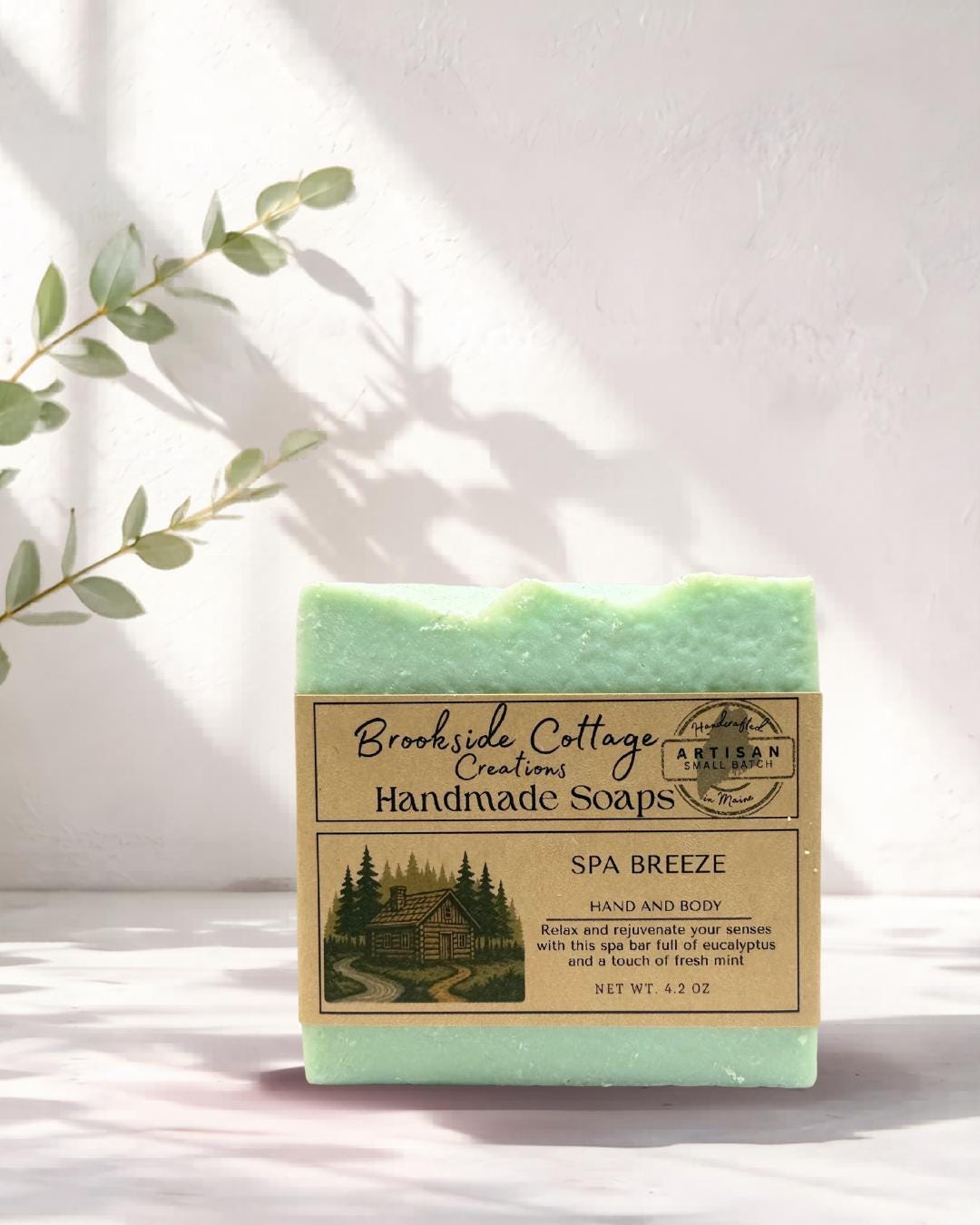 Spa Breeze - Handmade Cold Process Soap Bar with Eucalyptus
