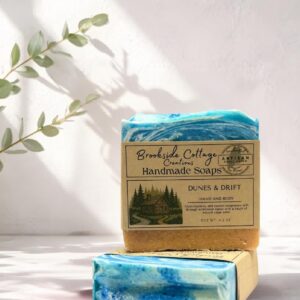 Dunes and Drift - Handmade Bayberry and Seagrass Cold Process soap bar, Made in Maine