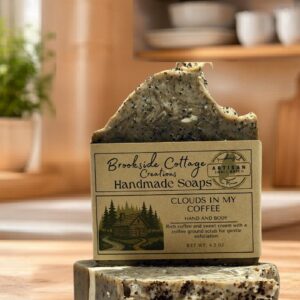 Clouds in my Coffee - Handmade Coffee Cold Process Soap Bar | Exfoliating Artisan Maine Made