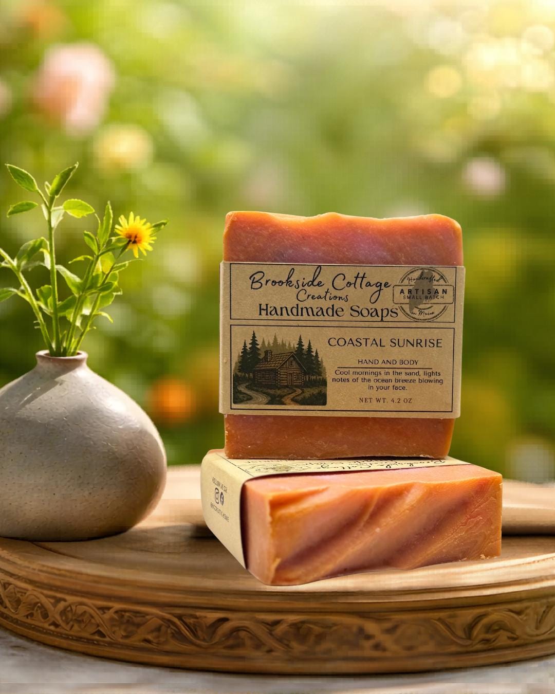 Coastal Sunrise - Cold Process Soap Bar | Artisan Maine Made