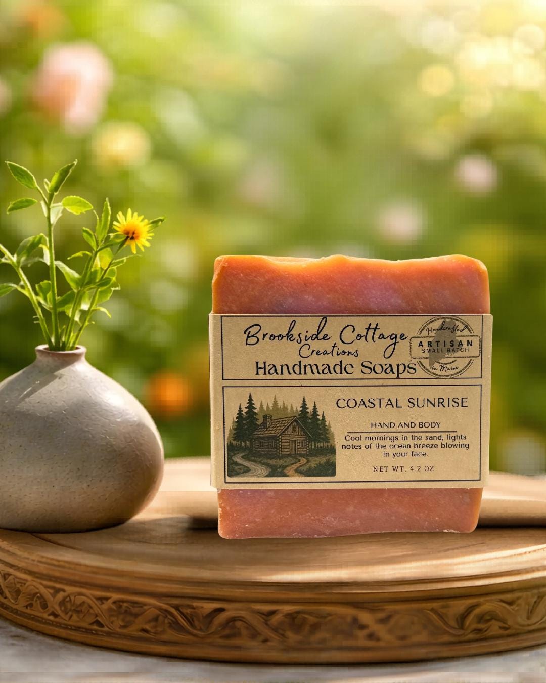 Coastal Sunrise - Cold Process Soap Bar | Artisan Maine Made - Image 2