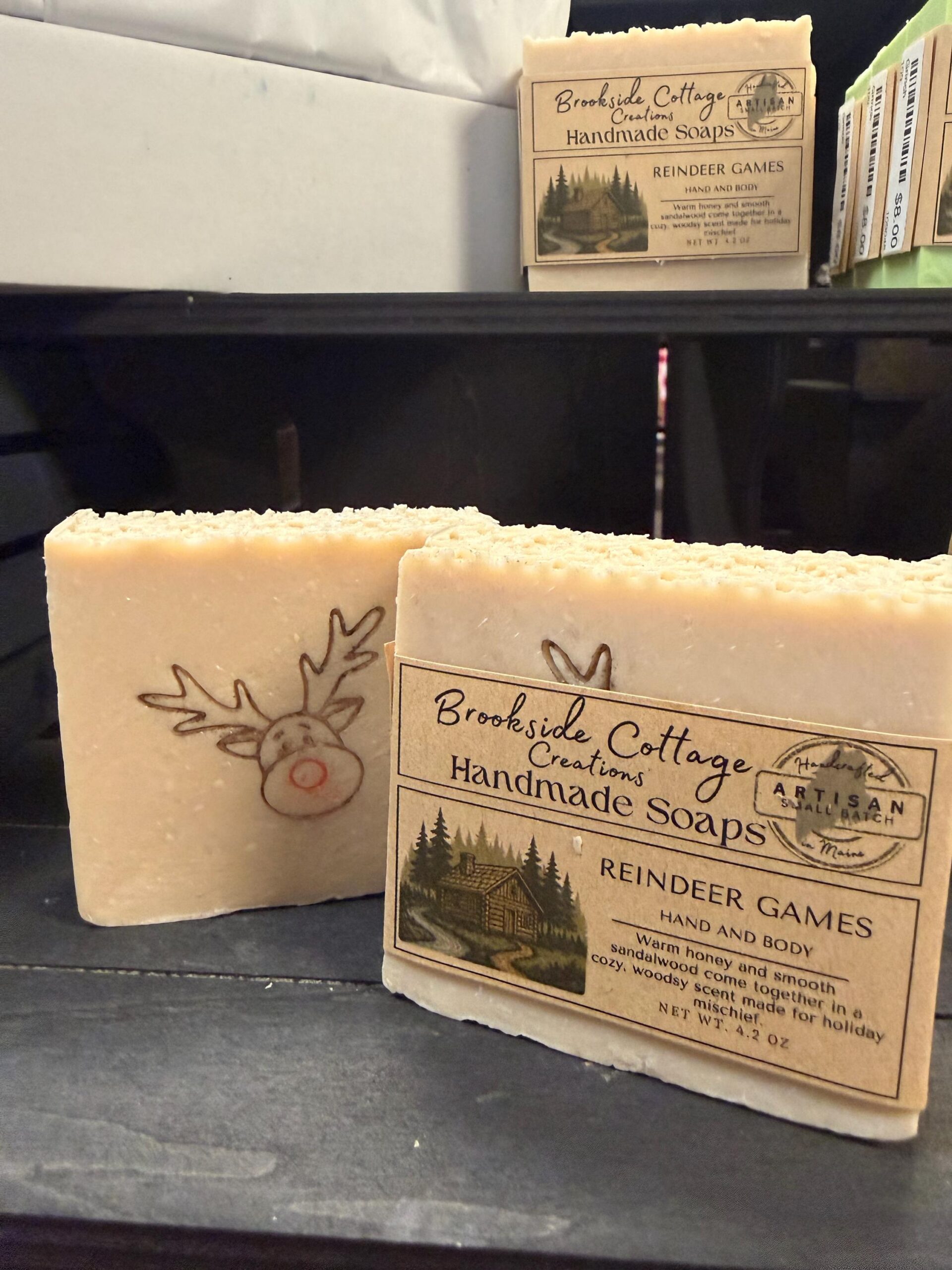 Reindeer Games - Handmade Holiday cold process Soap Bar | Artisan Maine made