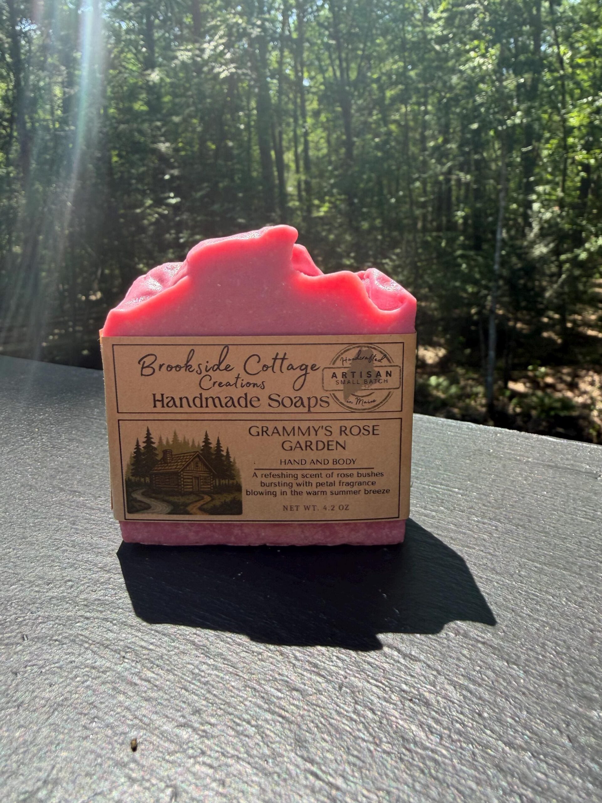 Grammys Rose Garden - Soap Bar | Soft Floral Artisan Maine Made - Image 2