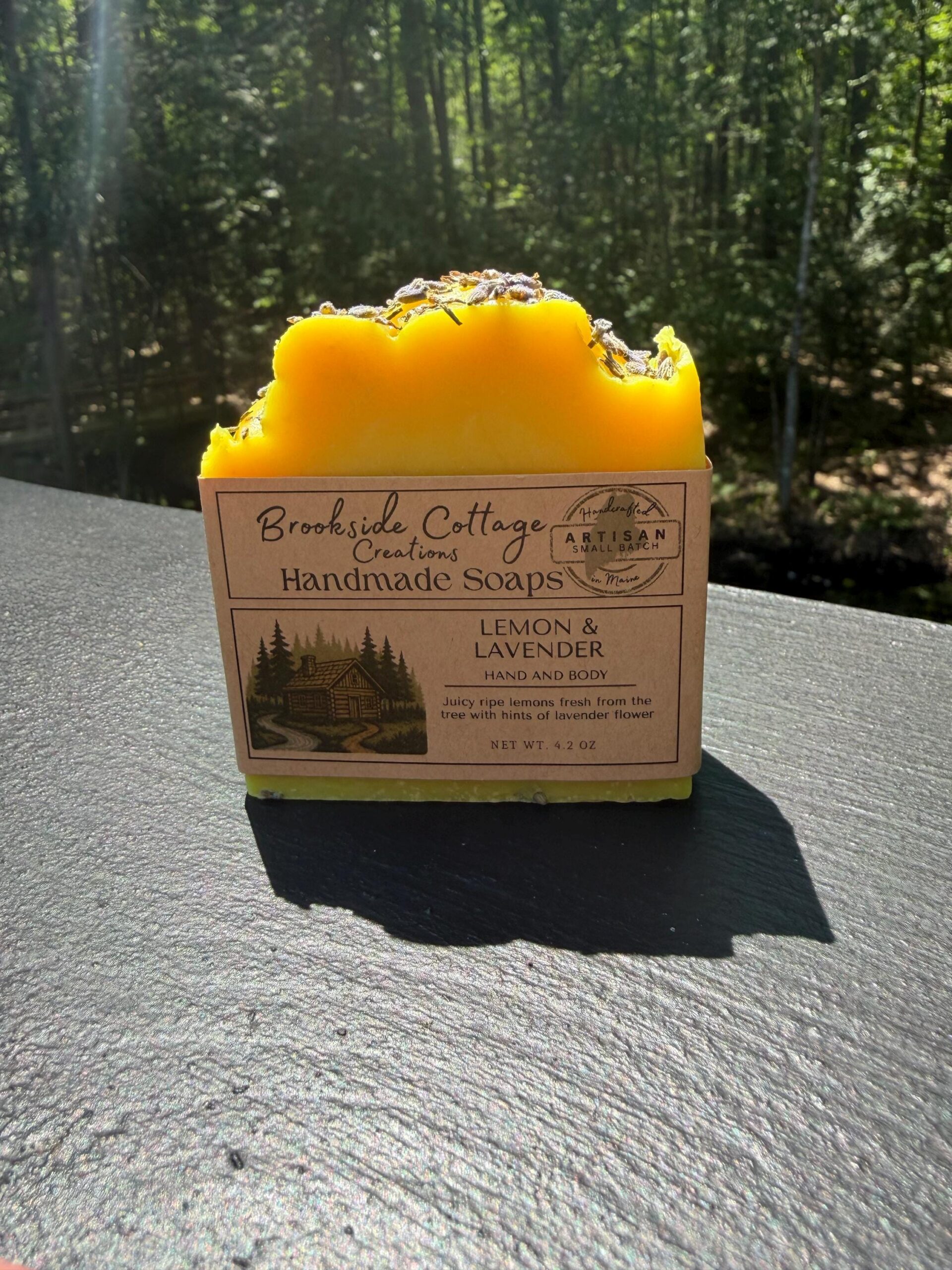 Lemon Lavender - Handmade Soap Bar – Artisan Maine Small Batch Handcrafted Soap - Image 2