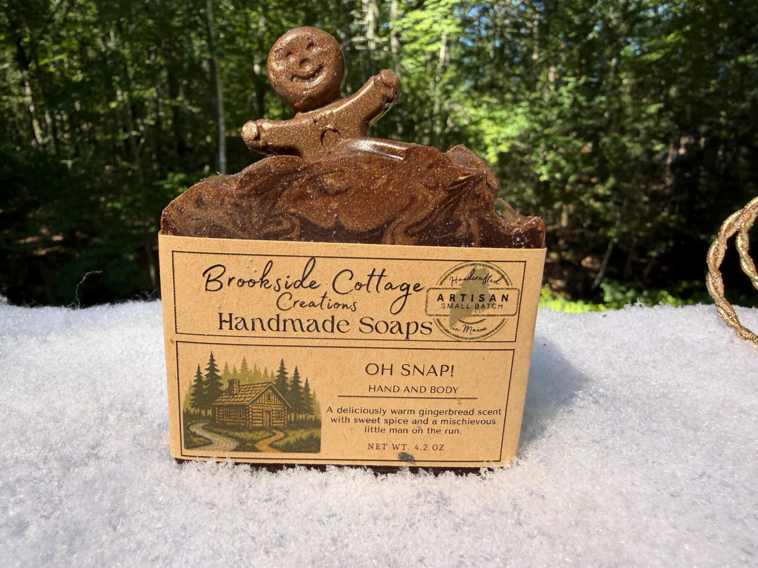 Oh Snap - Handmade Gingerbread cold process Soap Bar| Artisan Maine made