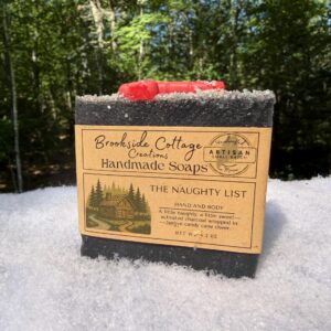 The Naughty List - Handmade Candy Cane cold process Soap Bar | Artisan Maine made