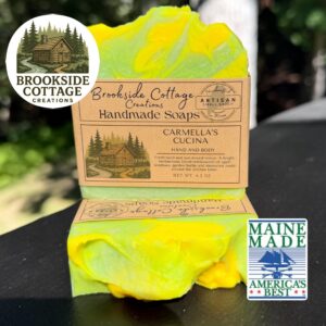 Carmella's Cucina - Handmade Lemon and Basil cold process Soap Bar – Carmella's Cucina | Artisan Maine made