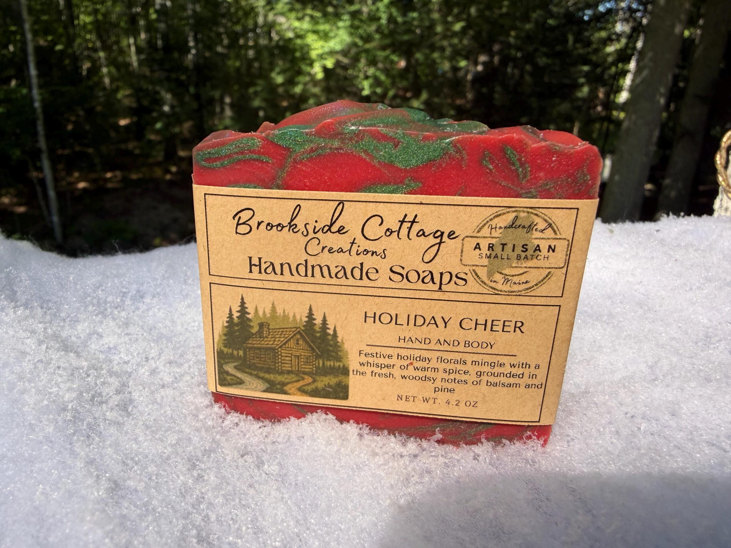 Holiday Cheer - Handmade Holiday cold process Soap Bar| Artisan Maine made