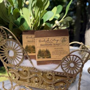 Yule Log - Handmade Pine, Cinnamon, Orange and spice cold process Soap Bar | Artisan Maine made